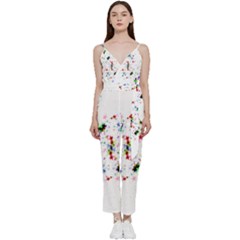 Star-structure-many-repetition- V-neck Camisole Jumpsuit by Amaryn4rt