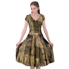 Cologne-church-evening-showplace Cap Sleeve Wrap Front Dress by Amaryn4rt