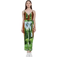 Beautiful World Entry Door Fantasy V-neck Camisole Jumpsuit by Amaryn4rt