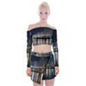 Cleveland Building City By Night Off Shoulder Top with Mini Skirt Set View1