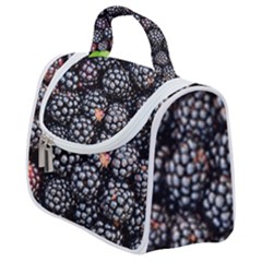 Blackberries-background-black-dark Satchel Handbag by Amaryn4rt