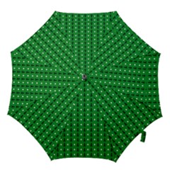 Green Christmas Tree Pattern Background Hook Handle Umbrellas (medium) by Amaryn4rt