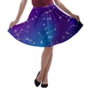 Realistic-night-sky-poster-with-constellations A-line Skater Skirt View1