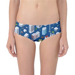 Isometric-seamless-pattern-megapolis Classic Bikini Bottoms by Amaryn4rt