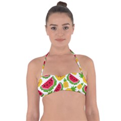 Watermelon-pattern-se-fruit-summer Tie Back Bikini Top by Amaryn4rt