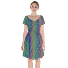 Texture-abstract-background Short Sleeve Bardot Dress by Amaryn4rt