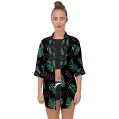 Seamless Bakery Vector Pattern Open Front Chiffon Kimono by Amaryn4rt