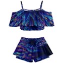 Abstract Beam Blast Kids  Off Shoulder Skirt Bikini View1
