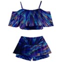 Abstract Beam Blast Kids  Off Shoulder Skirt Bikini View2