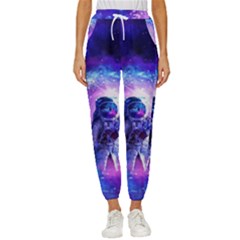 The Cosmonaut Galaxy Art Space Astronaut Women s Cropped Drawstring Pants by Pakjumat