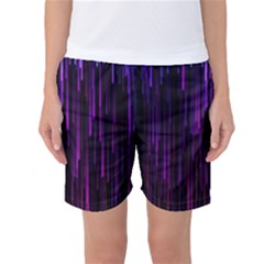 Stars Are Falling Electric Abstract Women s Basketball Shorts by Modalart