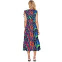 Color Colorful Geoglyser Abstract Holographic V-Neck Drawstring Shoulder Sleeveless Maxi Dress View4