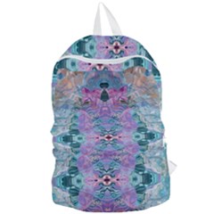 Grey Pink Blend Foldable Lightweight Backpack by kaleidomarblingart