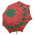 Texture Sweet Strawberry Dessert Food Summer Pattern Hook Handle Umbrellas (Small) View2
