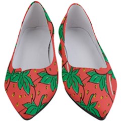 Texture Sweet Strawberry Dessert Food Summer Pattern Women s Block Heels  by Sarkoni