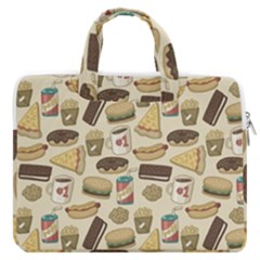 Junk Food Hipster Pattern Macbook Pro 13  Double Pocket Laptop Bag by Sarkoni
