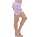 Animals Elephant Pink Cute Lightweight Velour Yoga Shorts View3