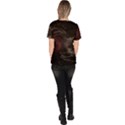 Universal Balance Moon Abstract Star Sun Universe Women s V-Neck Scrub Top View4