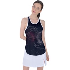 Universal Balance Moon Abstract Star Sun Universe Racer Back Mesh Tank Top by Modalart