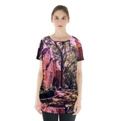 Hot Day In  Dallas-6 Skirt Hem Sports Top by bestdesignintheworld
