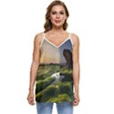 Coast Algae Sea Beach Shore Casual Spaghetti Strap Chiffon Top View1