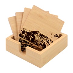 Residential Paddy Field Step Cloud Bamboo Coaster Set by Sarkoni