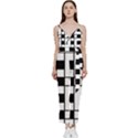 Black And White Pattern V-Neck Camisole Jumpsuit View1