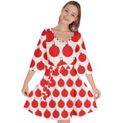 Christmas Baubles Bauble Holidays Velour Kimono Dress by Amaryn4rt