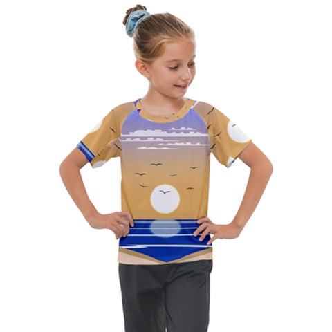 Vector Graphic Clipart Mountains Kids  Mesh Piece T-shirt by Sarkoni