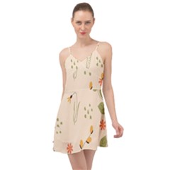 Spring Art Floral Pattern Design Summer Time Chiffon Dress by Sarkoni