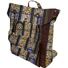 Stained Glass Window Old Antique Buckle Up Backpack by Sarkoni