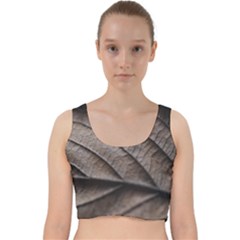 Leaf Veins Nerves Macro Closeup Velvet Racer Back Crop Top by Amaryn4rt
