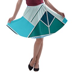 Logo Concept Banner Header Idea A-line Skater Skirt by Amaryn4rt