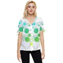 Network Connection Structure Knot Bow Sleeve Button Up Top View1