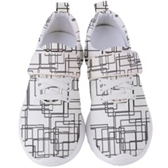 Structure Pattern Network Women s Velcro Strap Shoes by Amaryn4rt