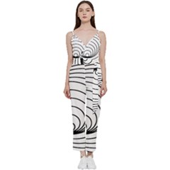 Spiral Eddy Route Symbol Bent V-neck Camisole Jumpsuit by Amaryn4rt