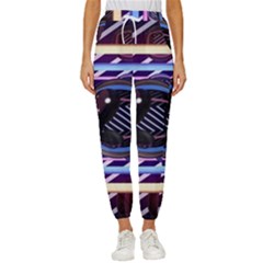 Abstract Sphere Room 3d Design Women s Cropped Drawstring Pants by Amaryn4rt