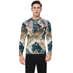 Architecture Buildings City Men s Long Sleeve Rash Guard by Amaryn4rt