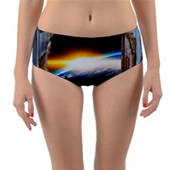Door Breakthrough Door Sunburst Reversible Mid-waist Bikini Bottoms by Amaryn4rt