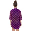 Pattern Texture Geometric Patterns Purple Open Front Chiffon Kimono View2