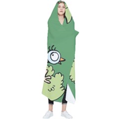 Ostrich Jungle Monkey Plants Wearable Blanket by Bajindul