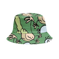 Ostrich Jungle Monkey Plants Bucket Hat by Bajindul
