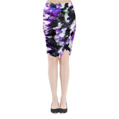 Abstract Canvas Acrylic Digital Design Midi Wrap Pencil Skirt by Amaryn4rt