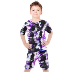 Abstract Canvas Acrylic Digital Design Kids  T-shirt And Shorts Set by Amaryn4rt