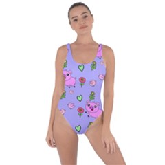 Flower Pink Pig Piggy Seamless Bring Sexy Back Swimsuit by Ravend