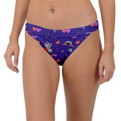 Rabbit Hearts Texture Seamless Pattern Band Bikini Bottoms by Ravend