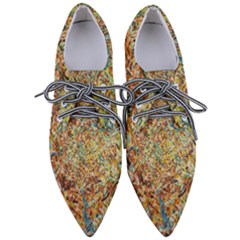 Art Modern Painting Acrylic Canvas Pointed Oxford Shoes by Amaryn4rt