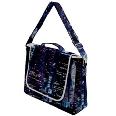 Black Building Lighted Under Clear Sky Box Up Messenger Bag by Modalart