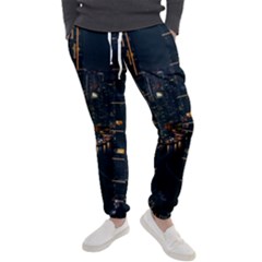 Photo Of Buildings During Nighttime Men s Jogger Sweatpants by Modalart