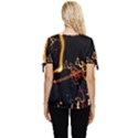 Abstract Bow Sleeve Button Up Top View4
